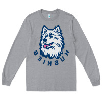 Heather Grey HUSKIES Long Sleeve Tee - linhVisuals
