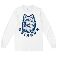 White HUSKIES Long Sleeve Tee - linhVisuals