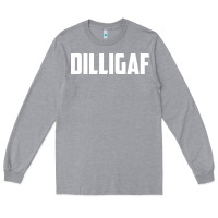 Heather Grey dilligaf    bowling Long Sleeve Tee - linhVisuals