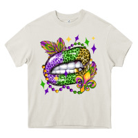 Cream mardi gras lip olivia Heavy Core Tee - OliviaCreatesArt
