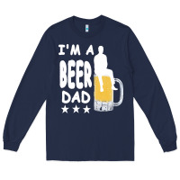 Navy beer t  shirt beer t  shirt Long Sleeve Tee - linhVisuals