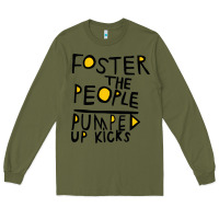 Army Green Foster The People Pumped Up Kicks Long Sleeve Tee - linhVisuals