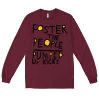 Burgundy Foster The People Pumped Up Kicks Long Sleeve Tee - linhVisuals
