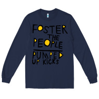 Navy Foster The People Pumped Up Kicks Long Sleeve Tee - linhVisuals