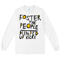 White Foster The People Pumped Up Kicks Long Sleeve Tee - linhVisuals