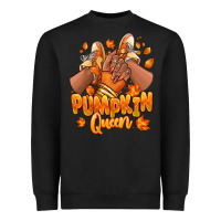 Black Pumpkin queen Fall black girl sneakers Heavyweight Sweatshirt - RanaPortraitStore