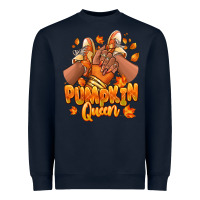 Navy Pumpkin queen Fall black girl sneakers Heavyweight Sweatshirt - RanaPortraitStore