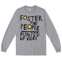 Heather Grey Foster The People Pumped Up Kicks Long Sleeve Tee - linhVisuals