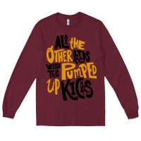 Burgundy Foster The People Pumped Up Kicks Long Sleeve Tee - linhVisuals