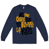 Navy Foster The People Pumped Up Kicks Long Sleeve Tee - linhVisuals