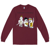 Burgundy Foster The People Call It What You Want Long Sleeve Tee - linhVisuals