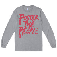 Heather Grey Foster The People Long Sleeve Tee - linhVisuals