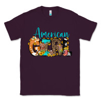 Plum American Girl, western Cowhide Classic Tee - CowCowDesign