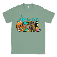 Sage American Girl, western Cowhide Classic Tee - CowCowDesign
