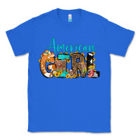 True Royal American Girl, western Cowhide Classic Tee - CowCowDesign