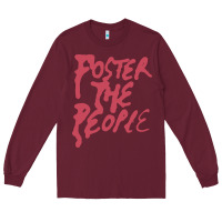 Burgundy Foster The People Long Sleeve Tee - linhVisuals