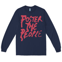 Navy Foster The People Long Sleeve Tee - linhVisuals