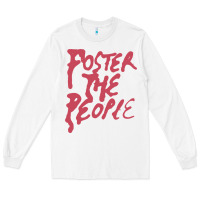 White Foster The People Long Sleeve Tee - linhVisuals