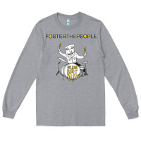 Heather Grey Foster The People Helena Beat Long Sleeve Tee - linhVisuals