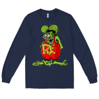 Navy rat fink  fk27 Long Sleeve Tee - linhVisuals