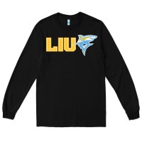 Black long island university sharks Long Sleeve Tee - linhVisuals