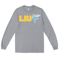 Heather Grey long island university sharks Long Sleeve Tee - linhVisuals