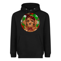 Black Christmas Toy Poodle Heavyweight Hoodie - RanaPortraitStore