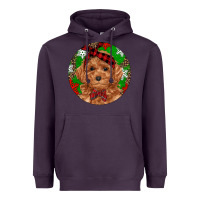 Plum Christmas Toy Poodle Heavyweight Hoodie - RanaPortraitStore
