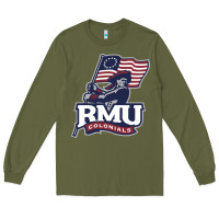 Army Green robert morris colonials Long Sleeve Tee - linhVisuals