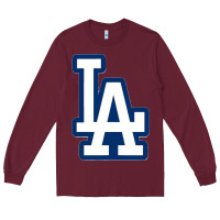 Burgundy la los angeles Long Sleeve Tee - linhVisuals