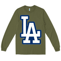 Army Green la los angeles Long Sleeve Tee - linhVisuals