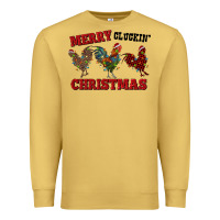 Antique Gold Merry Cluckin' Christmas Premium Sweatshirt - RanaPortraitStore