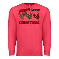 Cardinal Merry Cluckin' Christmas Premium Sweatshirt - RanaPortraitStore