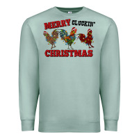 Seafoam Merry Cluckin' Christmas Premium Sweatshirt - RanaPortraitStore