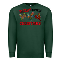 Sports Green Merry Cluckin' Christmas Premium Sweatshirt - RanaPortraitStore