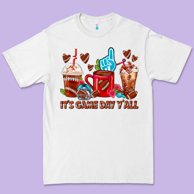 American Football Coffee Cup Premium Tee Designed By Fadigitalartstudio