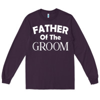 Plum father of the groom t shirt wedding gift Long Sleeve Tee - linhVisuals