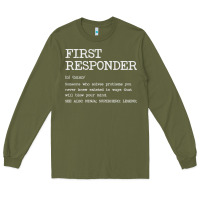 Army Green first responder  definition design Long Sleeve Tee - linhVisuals