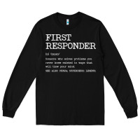 Black first responder  definition design Long Sleeve Tee - linhVisuals