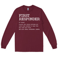Burgundy first responder  definition design Long Sleeve Tee - linhVisuals