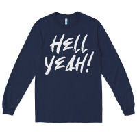 Navy hell yeah! Long Sleeve Tee - linhVisuals