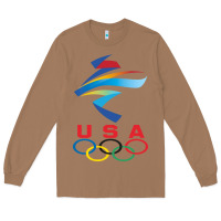 Toasted Coconut USA OLYMPIC RINGS Long Sleeve Tee - linhVisuals