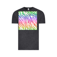 Vintage Black watercolor rainbow zebra seamless pattern Vintage Tee - BundleAndBundleShop