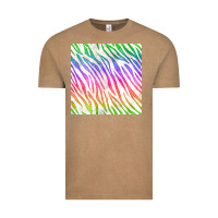 Vintage Coffee watercolor rainbow zebra seamless pattern Vintage Tee - BundleAndBundleShop