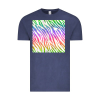Vintage Denim watercolor rainbow zebra seamless pattern Vintage Tee - BundleAndBundleShop