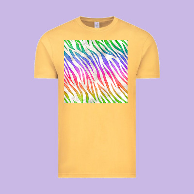 Watercolor Rainbow Zebra Seamless Pattern Vintage Tee Designed By Bundleandbundleshop
