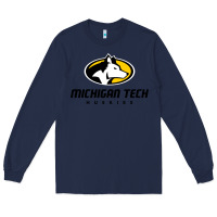 Navy michigan tech Long Sleeve Tee - linhVisuals
