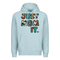 Blue Mist just mom it cowhide turquoise Premium Hoodie - Jasminsmagicworld