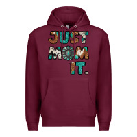 Burgundy just mom it cowhide turquoise Premium Hoodie - Jasminsmagicworld