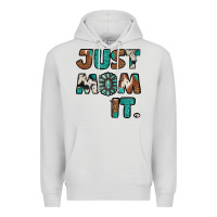 Dove Grey just mom it cowhide turquoise Premium Hoodie - Jasminsmagicworld